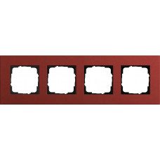 Рамка 4-постовая Gira Esprit Lenoleum-Multiplex красный 0214229