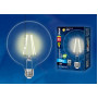 Лампа светодиодная филаментная (10534) Uniel E27 10W 3000K прозрачная LED-G125-10W/WW/E27/CL PLS02WH