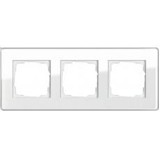 Рамка 3-постовая Gira Esprit C белое стекло 0213512